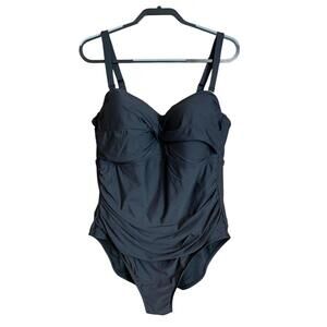 Catalina woman’s black one piece swimsuit in size 3X